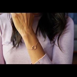 Adore by Swarovski® Organic Circle Bracelet in Rose Gold